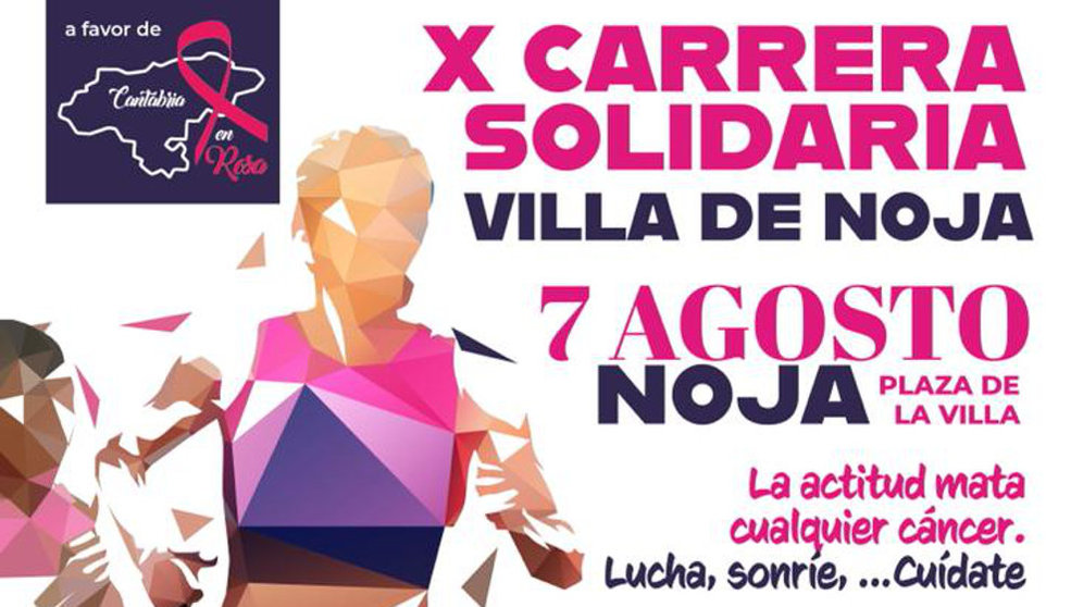 Detalle del cartel de la Carrera Solidaria 'Villa de Noja' 2022