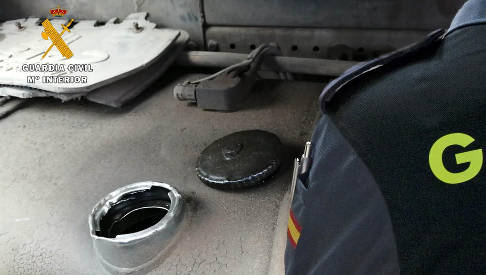 Robo de gasoil en camiones. Foto: Guardia Civil