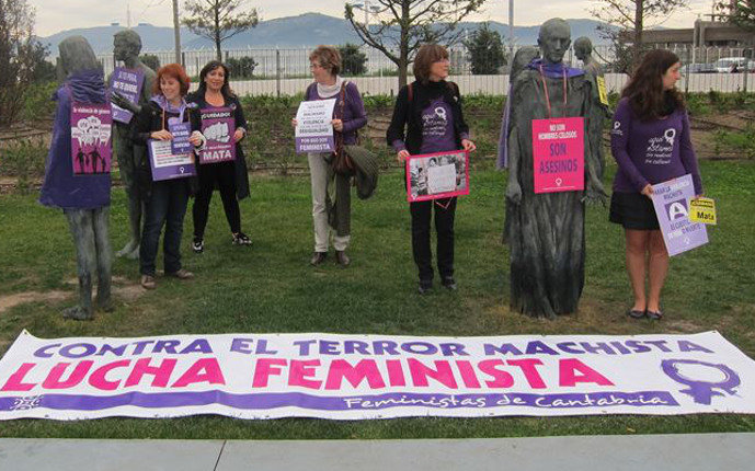 Manifestación en Santander de Feministas de Cantabria
