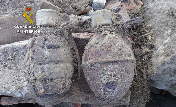 Explosivos destruidos por la Guardia Civil