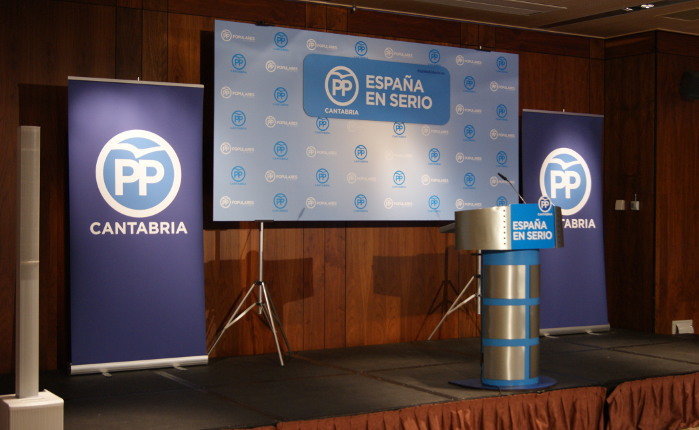 Todo está preparado en la sede del PP en Cantabria