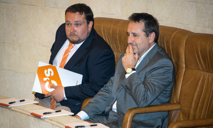Rubén Gómez y Juan Ramón Carrancio, diputados de Cantabria de C's