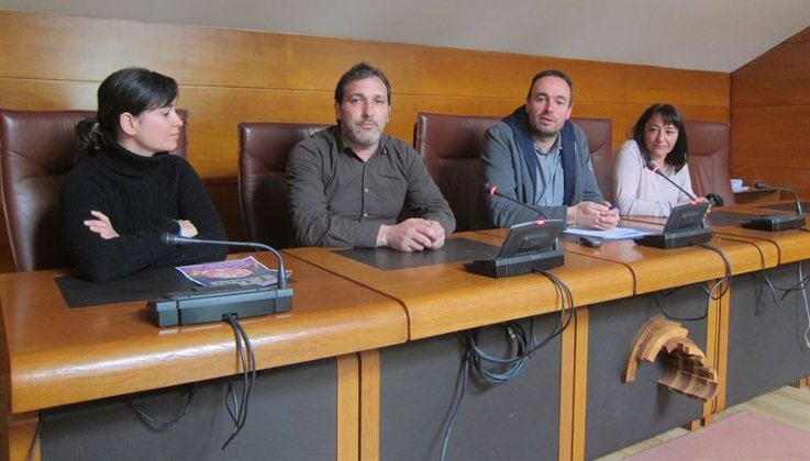 El secretario general de Podemos Cantabria, José Ramón Blanco, durante la rueda de prensa