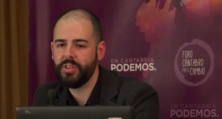 El candidato a Secretario General de Podemos Cantabria, Julio Revuelta