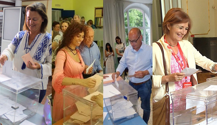 Los cuatro cabezas de lista al Congreso por Cantabria depositan sus votos