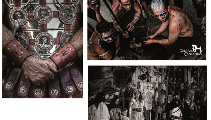 Imágenes de las tres postales que Correos emitirá centradas en las Guerras Cántabras