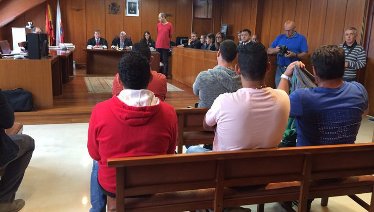 Momento del juicio a los nueve acusados de tráfico de drogas