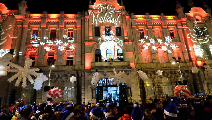 Iluminación navideña del Ayuntamiento de Santander de 2016