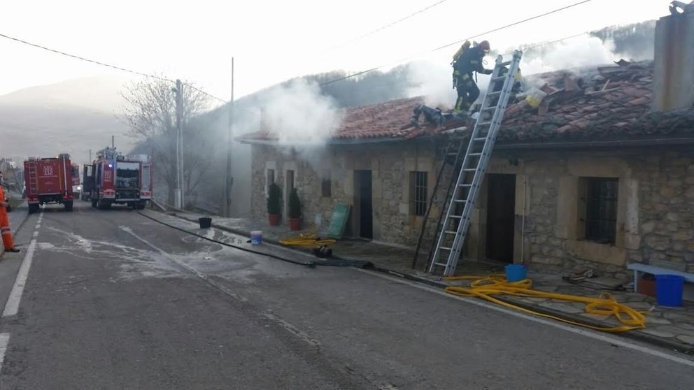 Incendio casa en Polaciones 