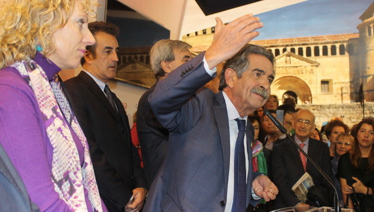 El presidente de Cantabria, Miguel Ángel Revilla, durante su intervención en Fitur 2017