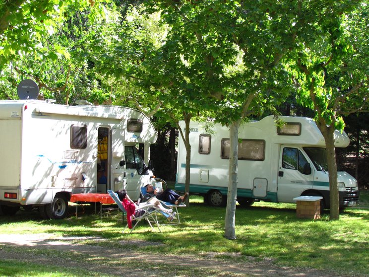Caravanas en un camping
