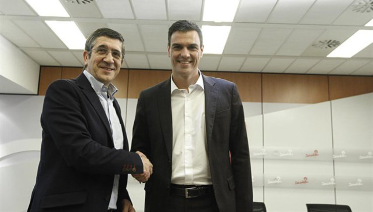 Los candidatos a dirigir el PSOE, Patxi López y Pedro Sánchez