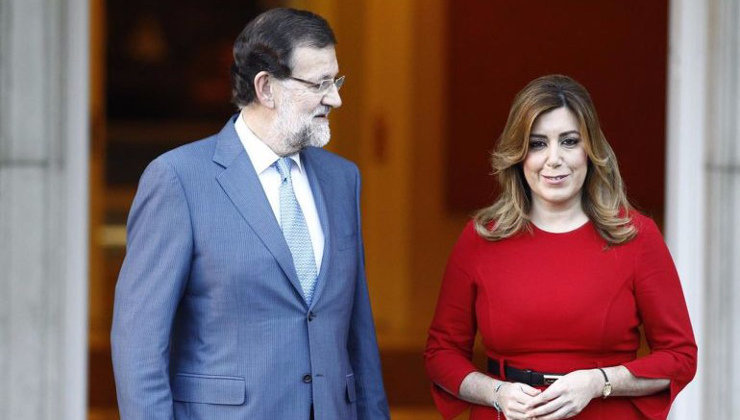 El presidente del Gobierno, Mariano Rajoy, y la socialista Susana Díaz