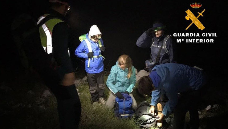 La Guardia Civil ha rescatado a una familia que hacía senderismo en Picos de Europa