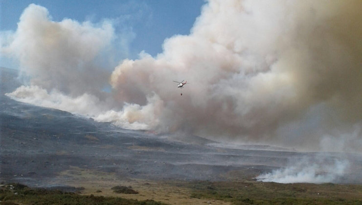 Imagen del incendio en Campoo de Suso