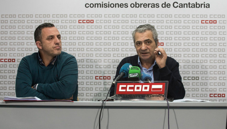 El líder de UGT, Mariano Carmona, y el líder de CCOO, Carlos Sánchez