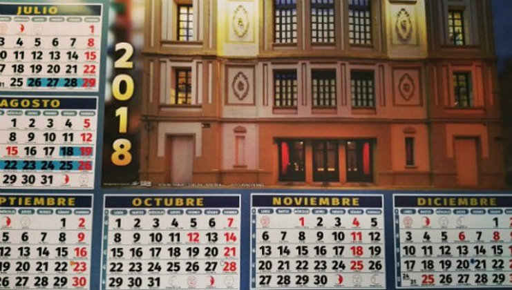 Calendario repartido por el Ayuntamiento de Astorga, en el que noviembre empieza el mismo día que termina octubre