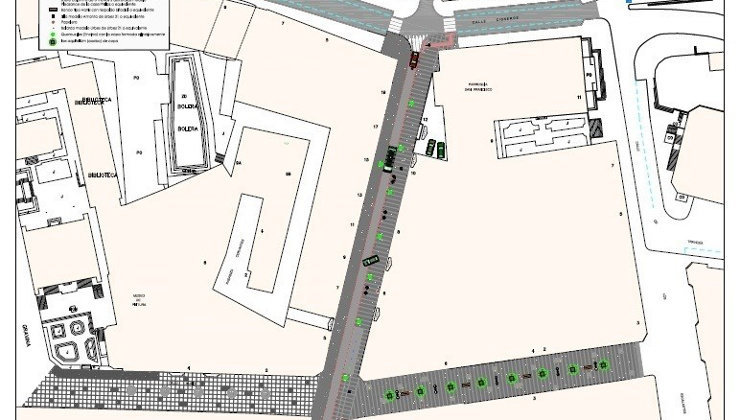 Plano de la remodelación de la calle Cervantes de Santander