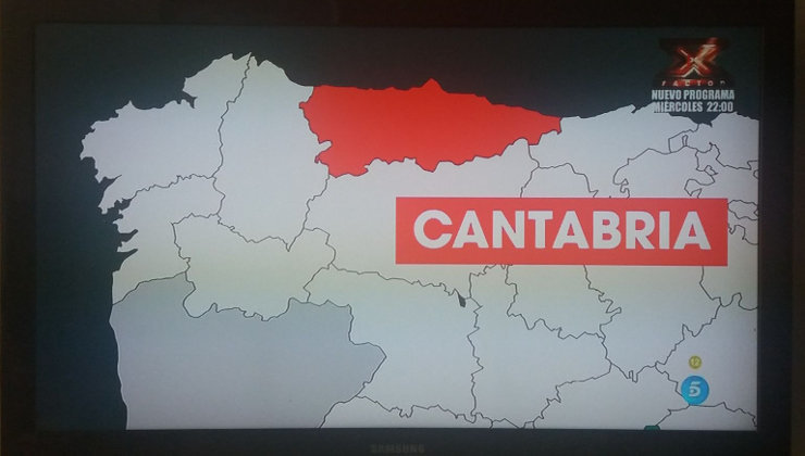 Telecinco sitúa Cantabria en Asturias