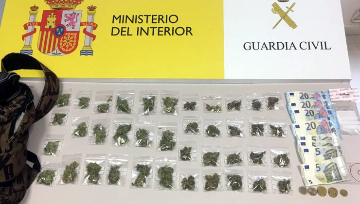Marihuana incautada por la Guardia Civil en Reinosa