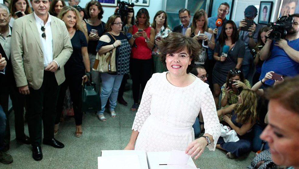 Soraya Sáenz de Santamaría ganó las primarias del PP en Cantabria