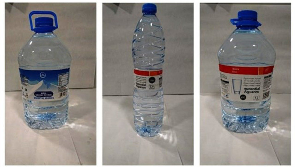 Botellas de agua retiradas