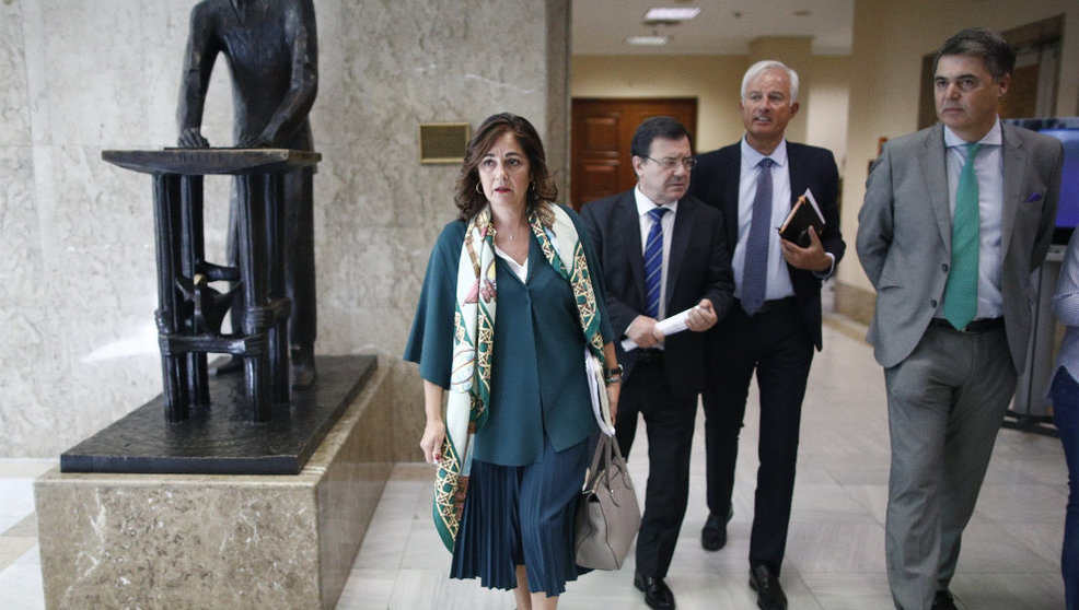 Beatriz Escudero, a su salida de la comisión
