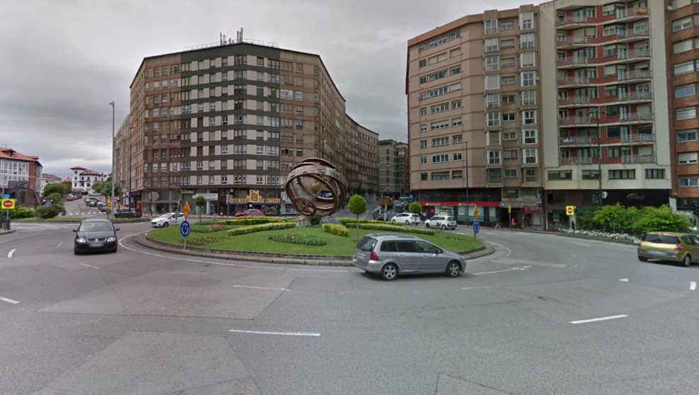 Rotonda de Cuatro Caminos de Santander. Foto: Google Maps