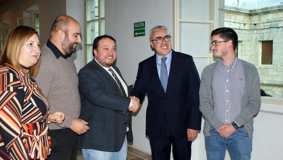 Víctor Casal, Rubén Gómez y Pedro Hernando tras la reunión celebrada este viernes