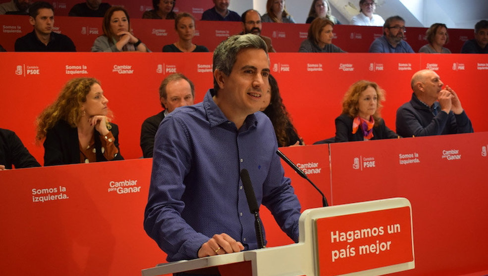 El secretario general del PSOE Cantabria y candidato a las elecciones autonómicas, Pablo Zuloaga