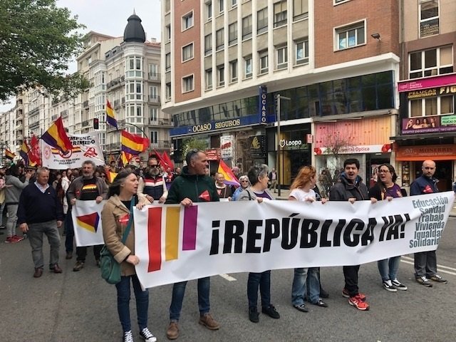 Manifestación en favor de la República en Santander