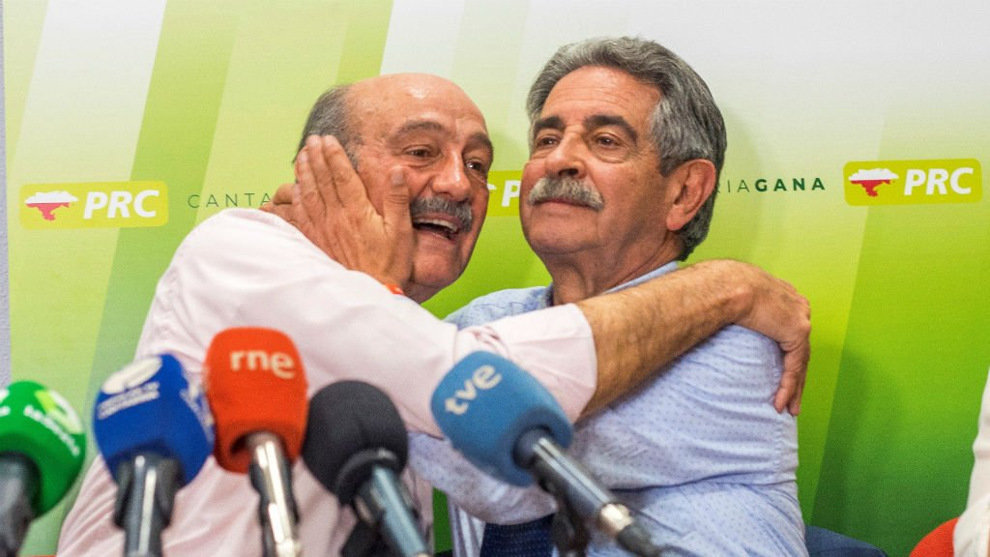 José María Mazón y Miguel Ángel Revilla, tras lograr representación en el Congreso