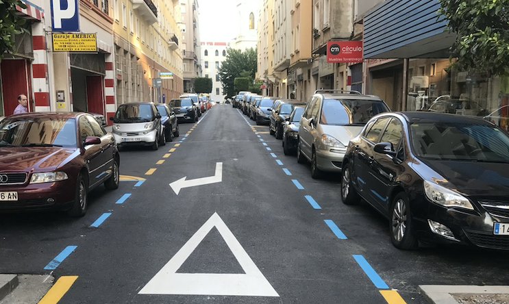 Nuevo asfaltado en la calle San José de Santander
