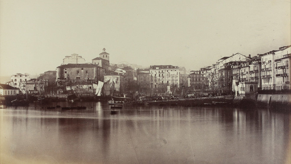 Obra de Jean Laurent: Vista general de Santander, 1866