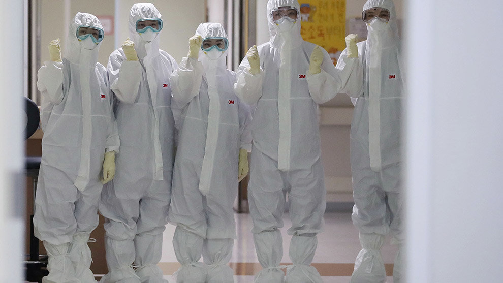 Trabajadores sanitarios durante la pandemia de coronavirus