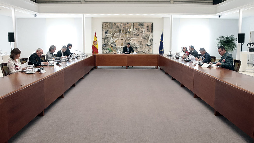 El presidente del Gobierno, Pedro Sánchez, preside la reunión del Comité de Gestión de Crisis para tratar la situación del coronavirus en el país
