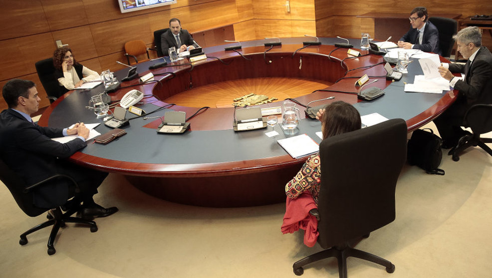 El presidente del Gobierno, Pedro Sánchez, preside la reunión del Comité de Gestión de Crisis