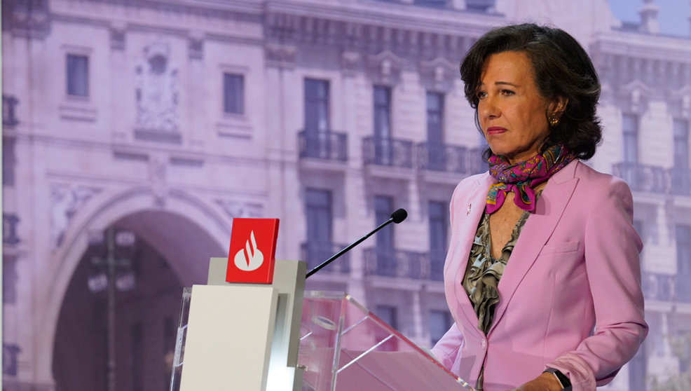 La presidenta de Banco Santander, Ana Botín, en la junta general de accionistas 2019