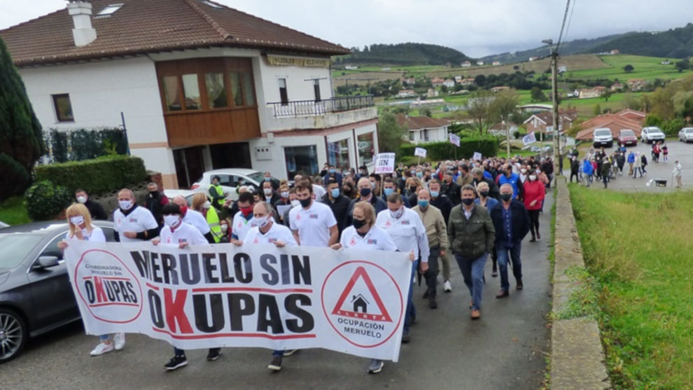 Manifestación contra los Okupas en Meruelo | Foto de archivo