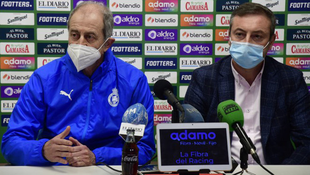 José María Amorrortu y Alfredo Pérez, durante la rueda de prensa | Foto: Real Racing Club