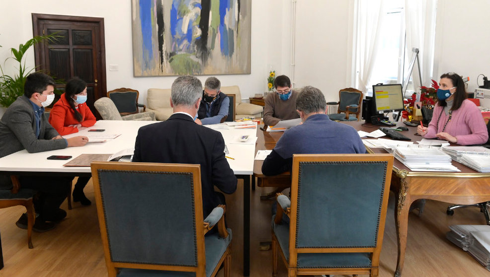 Reunión de la alcaldesa de Santander, Gema Igual, con el resto de partidos sobre los Presupuestos municipales de 2021