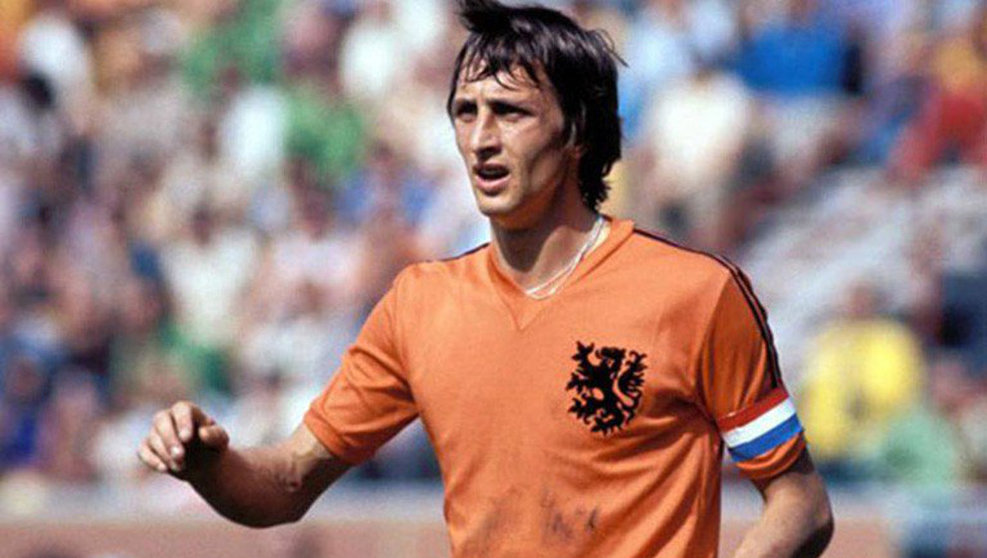 Johan Cruyff, con la camiseta de Holanda