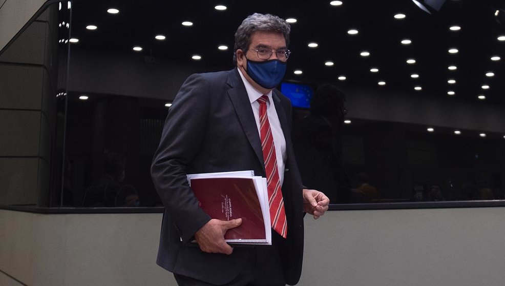 El ministro de Inclusión, Seguridad Social y Migraciones, José Luis Escrivá, a su llegada a una rueda de prensa para presentar las medidas del Ministerio en el Plan de Recuperación, Transformación y Resiliencia
