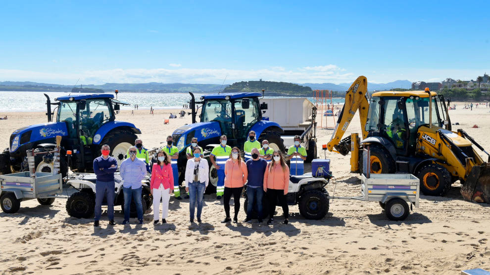 Servicio refuerzo limpieza playas de Santander
