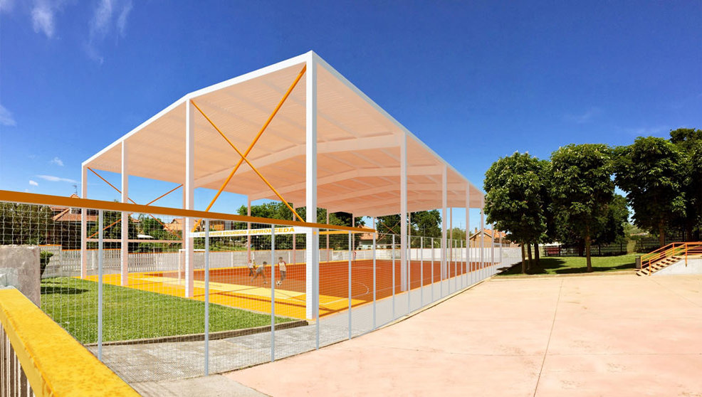 Proyecto de cubierta del colegio Pintor Escudero Espronceda de Tanos