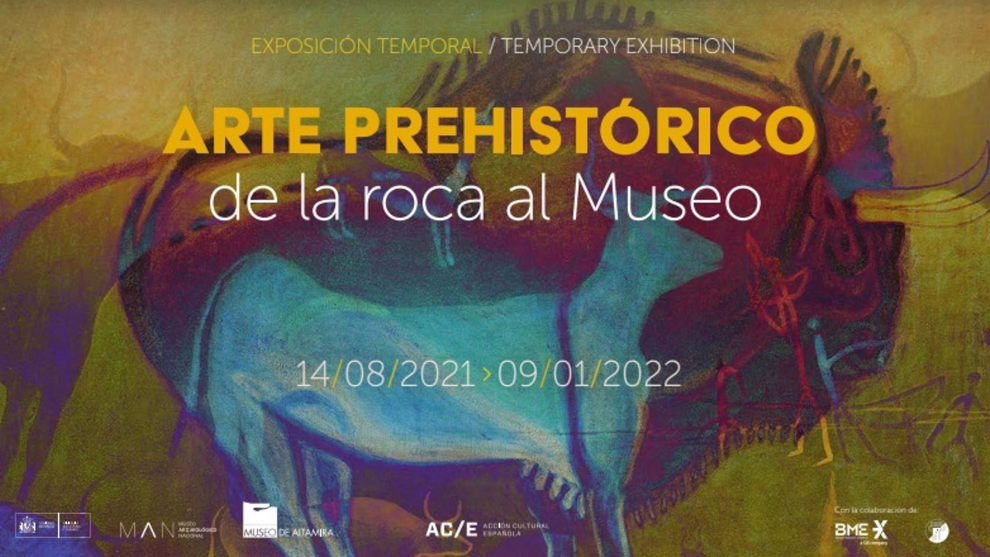 Cartel de la exposición 'Arte prehistórico, de la roca al Museo'