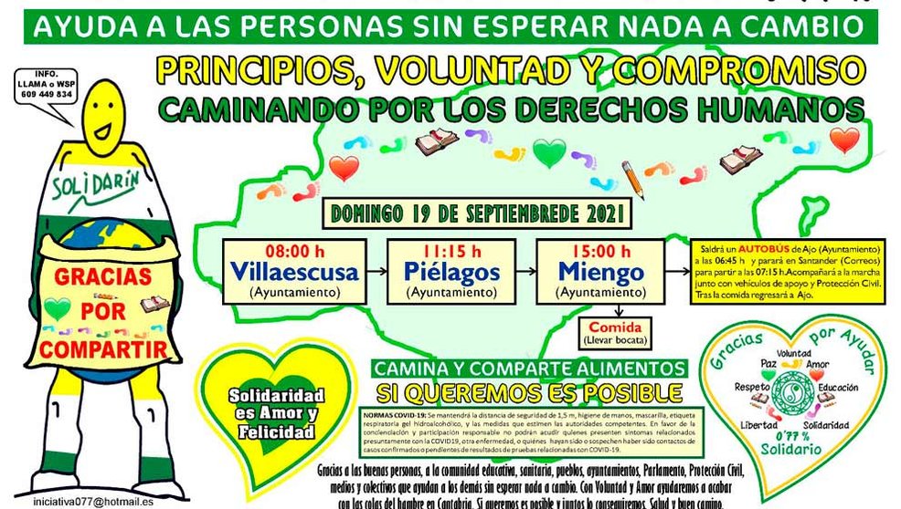 Marcha Solidaria por el 0,77% por los municipios de Villaescusa, Piélagos y Miengo