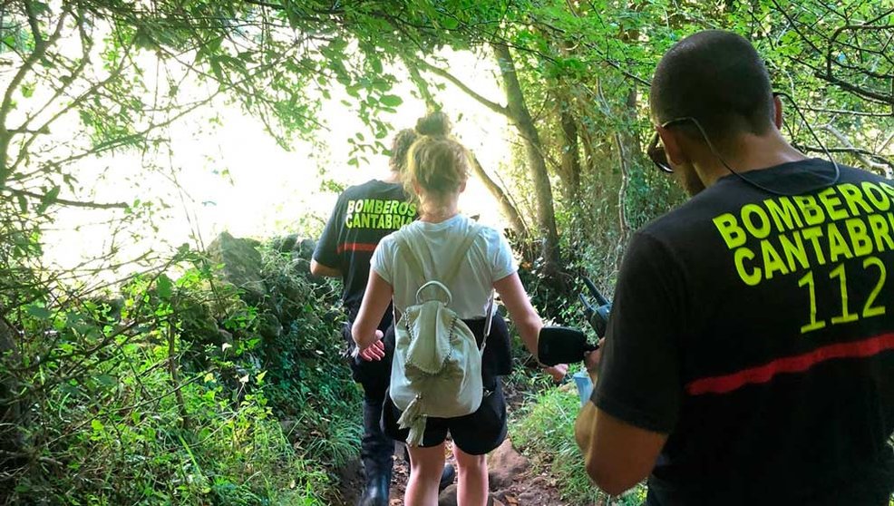 Rescate de una senderista enriscada en el monte Buciero de Santoña