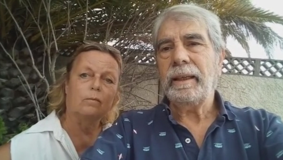 Imagen del vídeo de José Luis Sainz Messia y su mujer publicado en Uppers