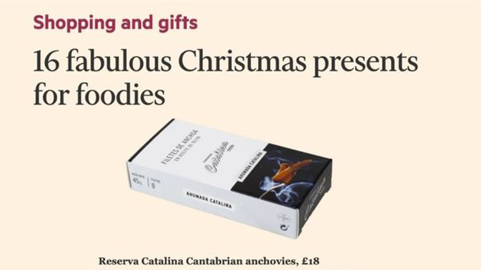 Financial Times elige las anchoas Reserva Catalina como uno de los mejores regalos de Navidad
